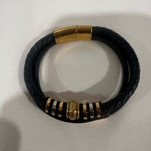 Gold and Black Men's Bracelet